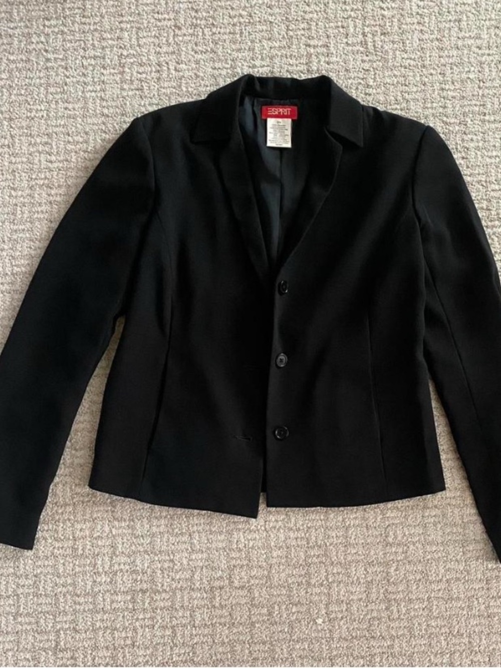 Esprit Black Women's Three-Button Blazer Jacket